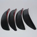 4x Large Car Front Bumper Protector Body Spoiler Fins Lip Canards Splitter 9.8''