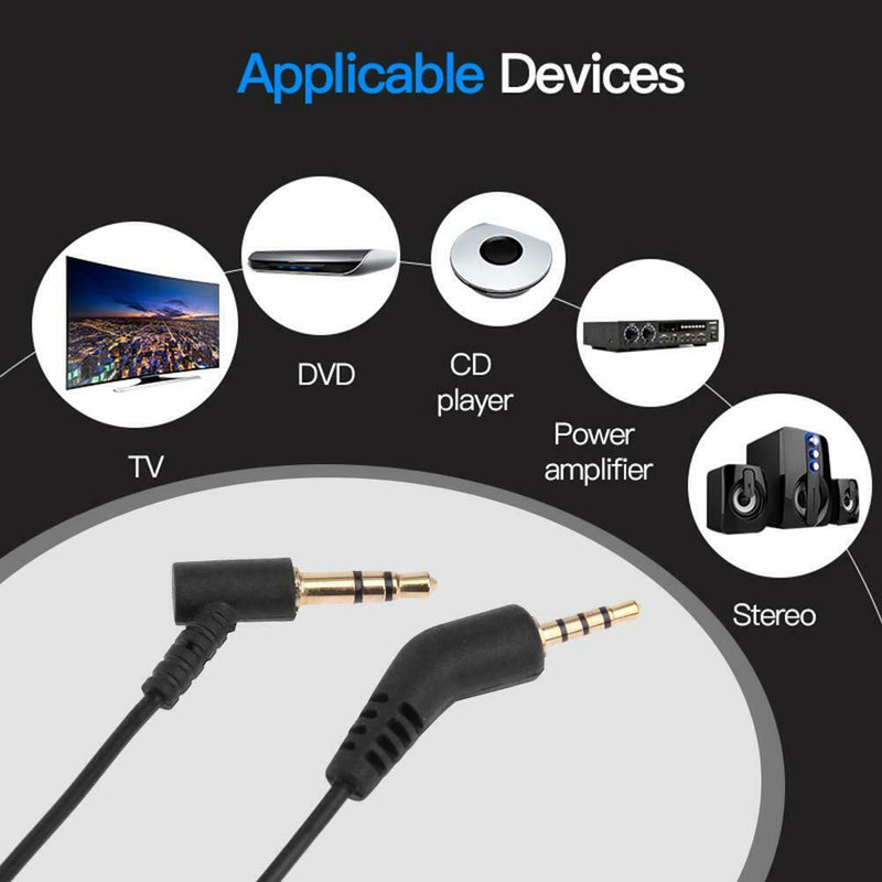 1.5m 2.5mm Male to 3.5mm Male Audio Headset Cable for Bose QuietComfort QC3 A