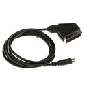 RGB Scart Cable TV Lead Black 4.5mm PVC Copper for Sega Saturn SS Console