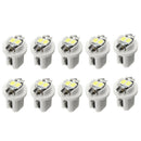 10x White T5 B8.5D 5050 2LED Car Dash Wedge Gauge Instrument Side Light Bulb