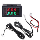 DC 4-28V Precision Dual Digital Display Thermometer NTC Waterproof Metal Probe