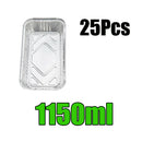 25Pcs 1150ml Aluminum Foil Grill Drip Pans for BBQ Cooking Outdoor Supplies