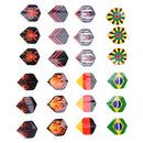 24Pcs Professional Popular Pattern Nice Darts Tail Flights Wing Mixed Style TEUS