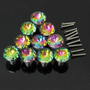 10x Diamond Crystal Glass Door Knobs Cupboard Wardrobe Cabinet Door Handles