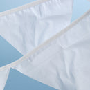 12 Flags 3.2m White Cotton Party Wedding Pennant Bunting Banner Decor