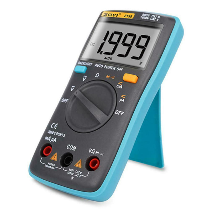 Digital Backlight Multimeter Automatic Range 4000 Counts Voltage Meter Tester