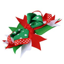 Christmas Baby Hair Bows Ornaments Bowknot Hairpin Headdress (004) D2Q5