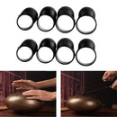8pcs Tongue Drum Finger Picks Black Silicone Knocking Finger Sleeves Handpan