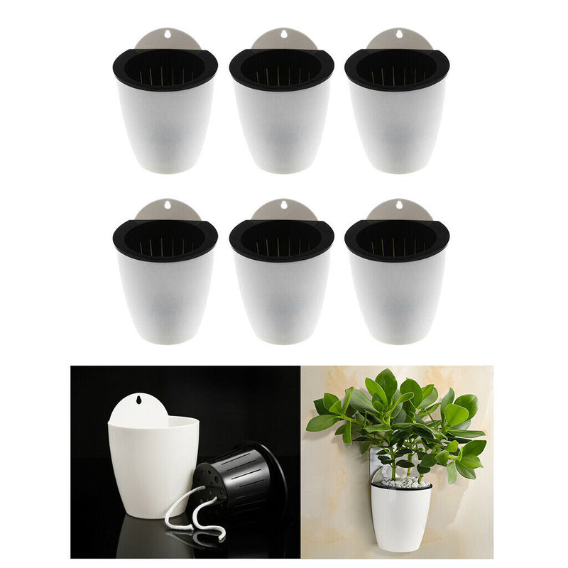 6-Packs Self Watering Hanging Planter Colorful Flower Pot for Home - S