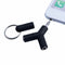 3.5mm Stereo Audio Jack Male Earphone  2 Way Y-Splitter Adapter Keyring ES