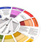 Pro Tattoo Nail Pigment 12 Color Wheel Paper Card Guide Round Circle Rotates