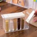 Transparent Spice Jar Colorful Lid Seasoning Box 6Pcs/Set Kitchen Tools Sal T9Z1