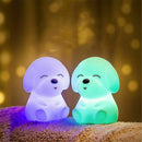 1X(Colorful Dog Led Night Light Animal Light Usb Rechargeable Silicone Soft