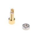 2x Earphone MMCX Jack Female Connector Socket With Screw Ring Copper Plated