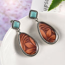 Boho Turquoise Ear Stud Dangle Earrings Wedding Jewelry Women Accessories