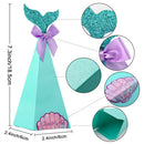 10x Mermaid Gift Boxes Sweet Paper Candy Box Mermaid Birthday Party Decoratio Gw