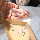Korean Fairy Yarn Butterfly Long Earrings Asymmetric Butterfly Imitation PeaP3X8