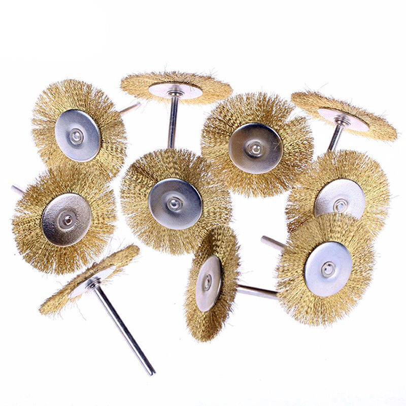 5PCS Mini Wire Brush Brushes Brass Cup Wheel for Drill Home Tools Useful