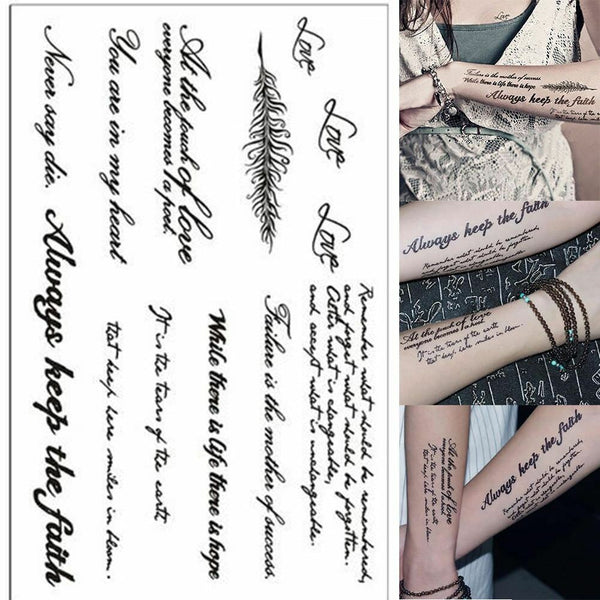 Body Art Quotes Tattoo Sleeve Nylon Stretchy Temporary Fashion Arm Stockings New