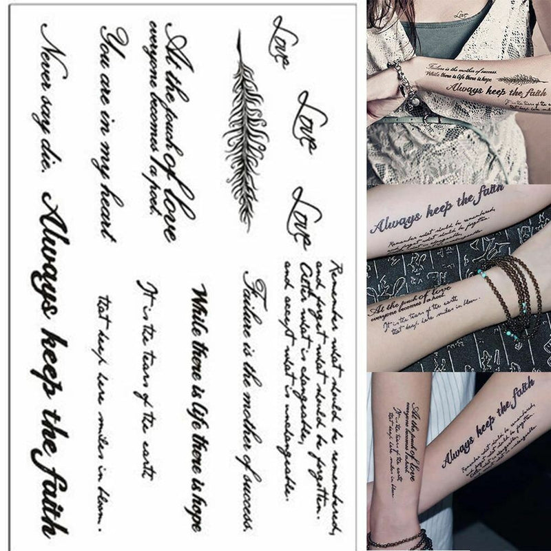 Body Art Quotes Tattoo Sleeve Nylon Stretchy Temporary Fashion Arm Stockings New