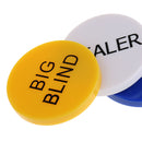 3Pcs BIG BLIND LITTLE BLIND MISSED BLIND KILL RESERVED Plastic Poker Chips