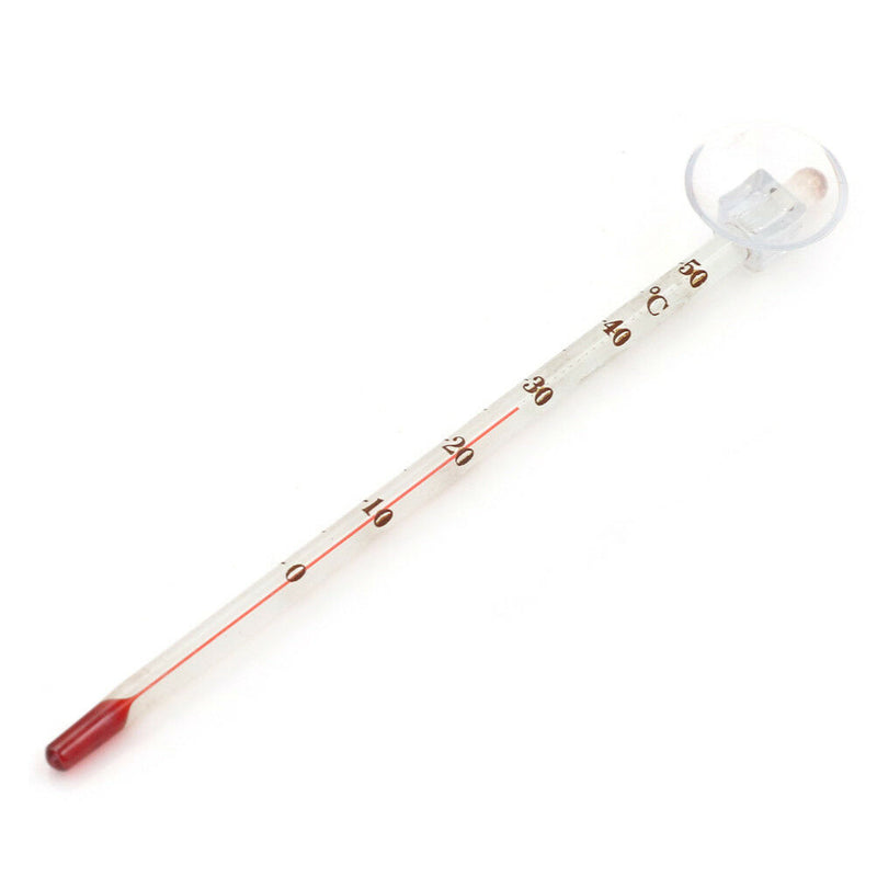 Aquarium Submersible Glass Thermometer with Suction Hydrometer Fish Tank tool ES