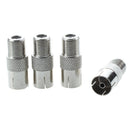4 Pcs F-Type Female Jack to TV PAL Female Plug Coaxial RF Connector Adapter