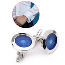 Beauty Blue Alloy Men's Wedding Party Gift Shirt Cuff Links Cufflinks Business