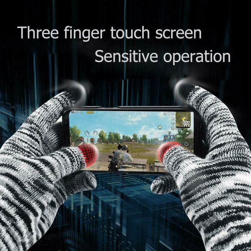 Men Women Winter Plush Touch Screen Thicken Warm Elastic Knitted Gloves