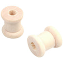 100Pcs Natural Cylinder Wooden Spools 14mm x12.6mm New