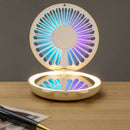 Led Lamp Desktop Makeup Mirror With Fan 3 In 1 Cosmetic Beauty Breeze Mirro