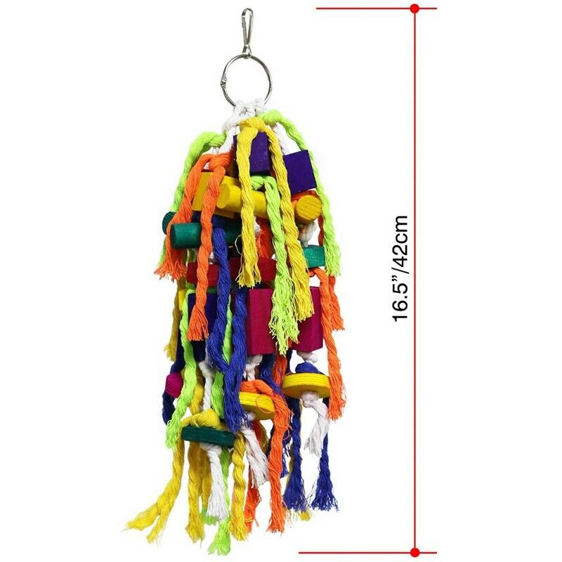Large and Small Parrot Chewing Toys Parrot Cage Bite Toys Wooden Block Tear