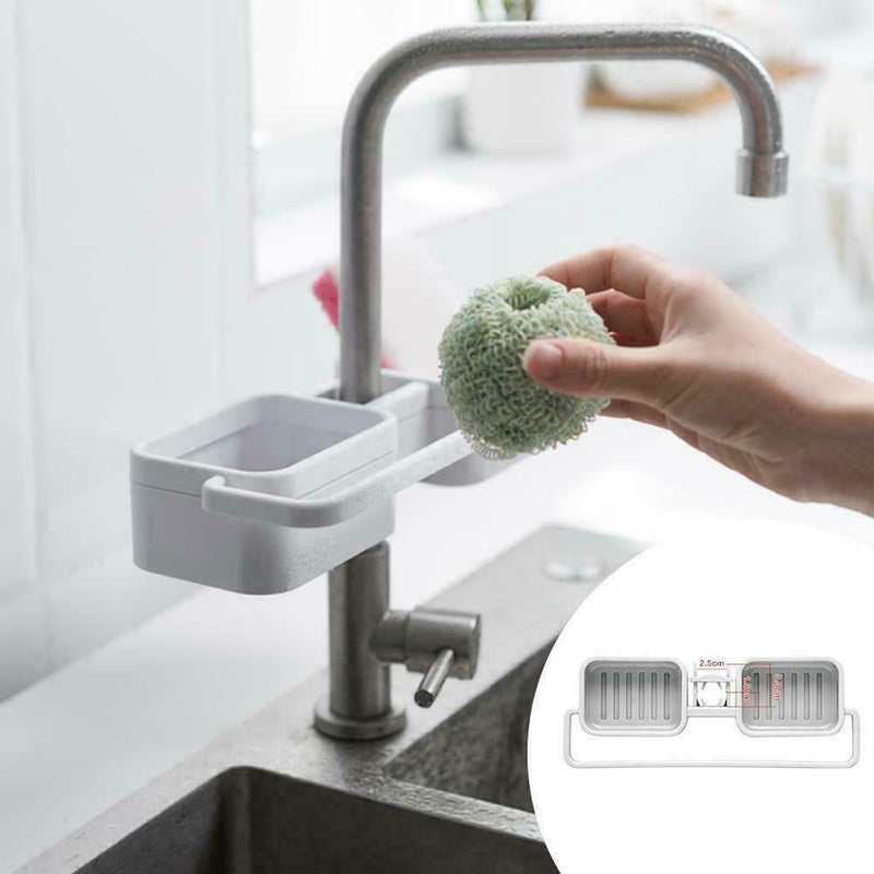 1* Kitchen Storage Rack Holder Sink Drainer Bathroom Soap Shelf Organizer S S6V7