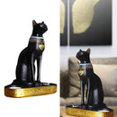 Ancient Cat Statue with Tea Light Candle Holder Office Desktop Exotic Decor