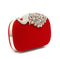 Crystal Womens Clutch Evening Handbag Wedding Party Purse Banquet Bags Red