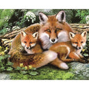5D DIY Diamond Painting Wolf Mother Love Family Cross Stitch Embroidery Kit