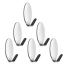 12X Oval Stainless Steel Self Adhesive Hooks Hanger Stick Home Wall Door Kitchen