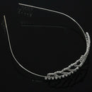 Crown Tiara Princess Headband Stylish Rhinestone with Pin for Wedding