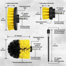 4Pcs 2.5-4'' Electric Drill Brush Tub Cleaner Grout Scrubber Cleaning Combo Tool