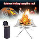 Foldable Portable Campfire Rack Outdoor Camping Burning Fireplace Pit Fire M5C4