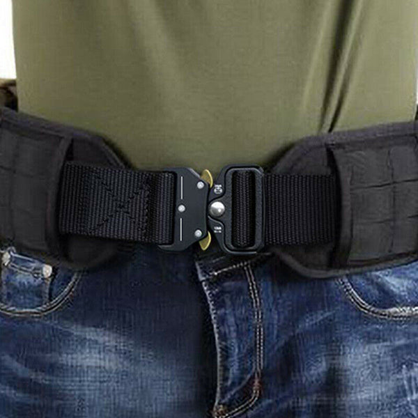 Men's Belt Heavy Belt, Cobra Buckle Belt Nylon Style With Quick Release Met B6M5