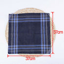 12 Pcs 37*37 cm Mens Handkerchiefs Gentlemens Hankies Cotton Blend Plaid Hanky
