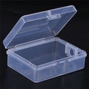 2PCS Small Transparent Plastic Storage Box Clear Square Multipurpose Display M&O