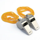 2pcs Outdoor Sports Metal Whistle Referee Match Camping Hiking Emergency Tool