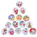 50Pcs Random Mixed Christmas Pattern Wooden decorative Buttons For Sewing De  FT