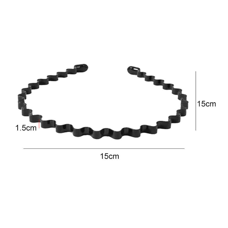 6pcs Spiral Hairstyle Accessories Simple Wavy Headband Hair Hoop Unisex Metal