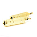 2pcs 3.5mm Mono Plug Male To 6.35mm Mono Female