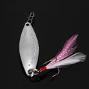 1pc New 55mm 15g Leech Spoon Paillette Fishing Lure Stosh Crank Bait Treble Hook