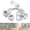 Romantic Wood Love Heart Shape LED String Fair Light Home Party Wedding
