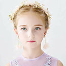 Floral Princess Wedding Headpiece Dried Flower Headband Dragonfly Tiara HairA1E6